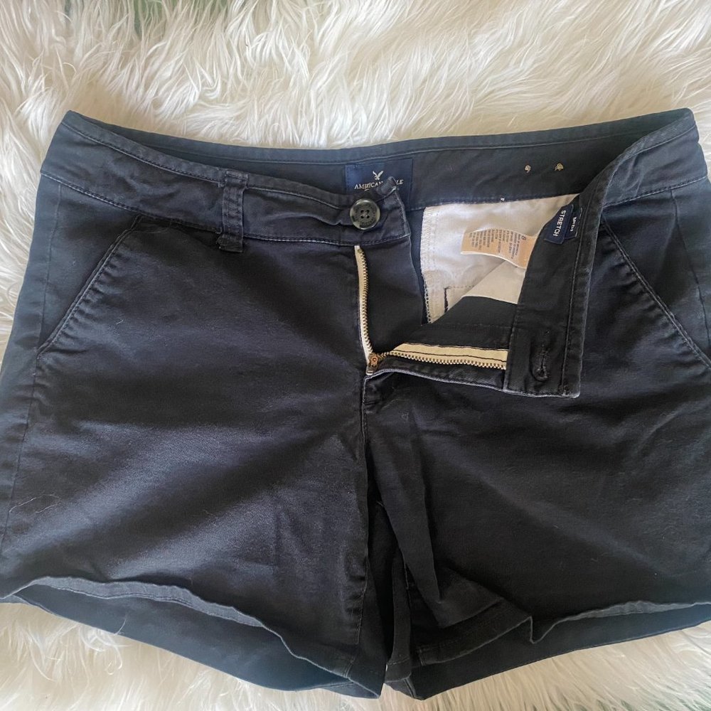 American Eagle Black Shorts Stretch Size 8